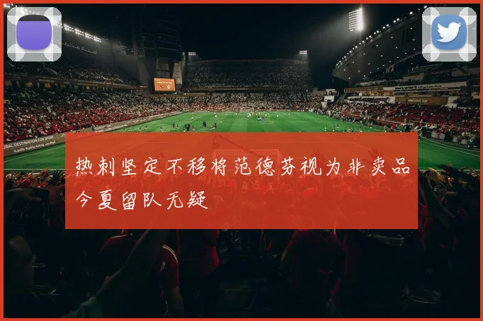 热刺坚定不移将范德芬视为非卖品今夏留队无疑